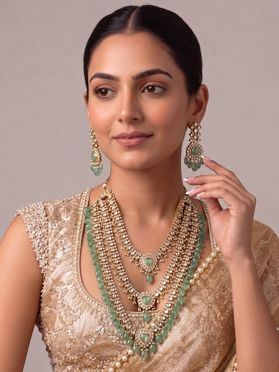 Miarsa Layered Necklace Set-Mint Green