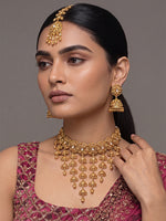 Tanishri Choker Necklace Set-Gold