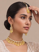 Bhavya Necklace Set-Yellow