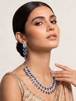 Rozina Layered Necklace Set-Blue