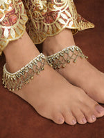 Aisha Mirror Anklet payal-Golden