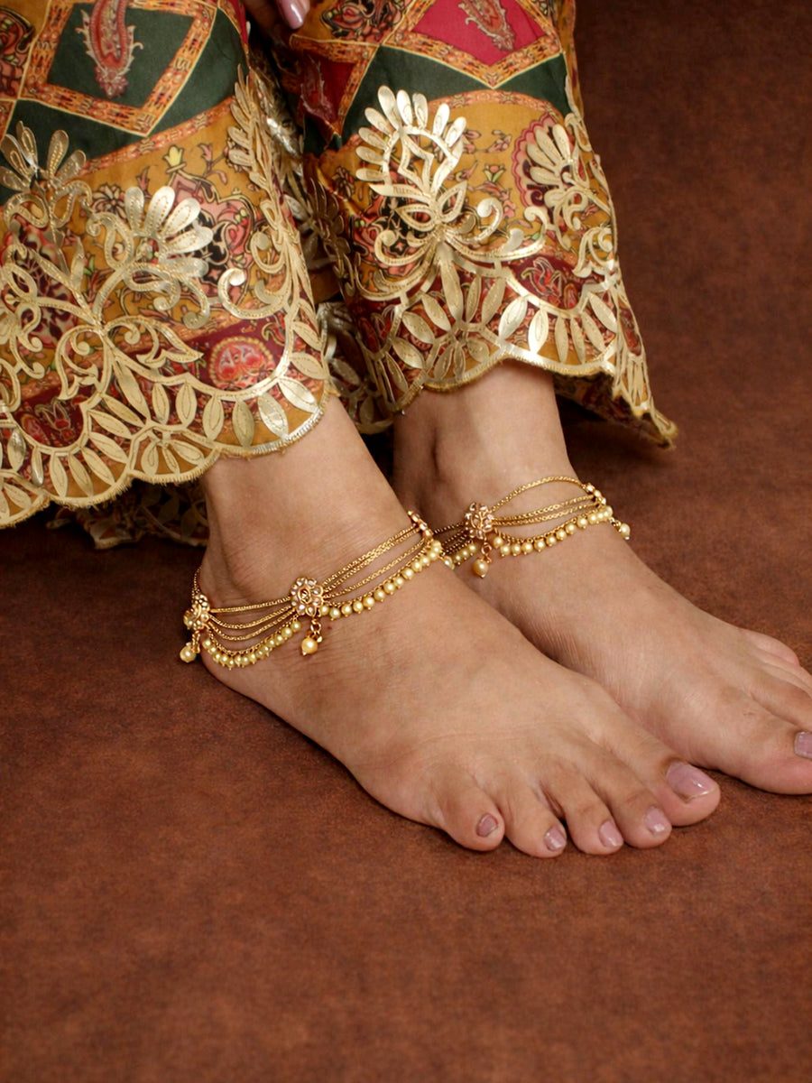Anaika Anklet Payal-Gold 