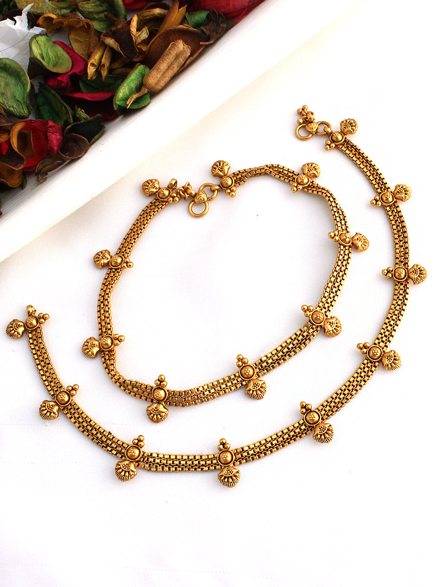 Ambika Anklet Payal-Gold