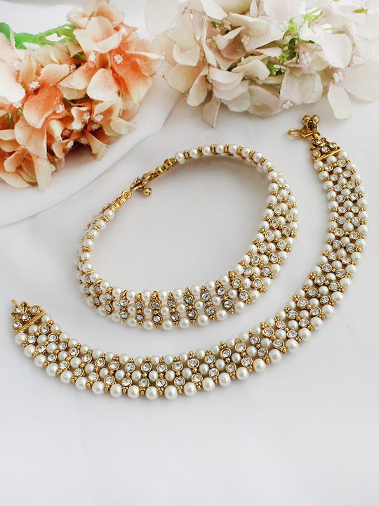 Mansha Anklet Payal -White
