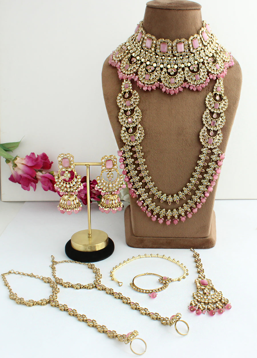 Ashna Bridal Set-Pastel Pink 