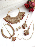 Kiara Bridal Set-Maroon