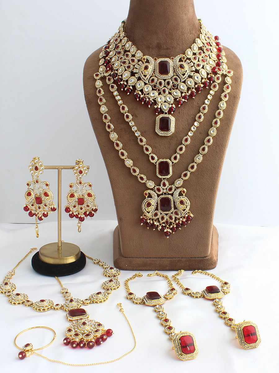 Mirisha Bridal Set-Maroon