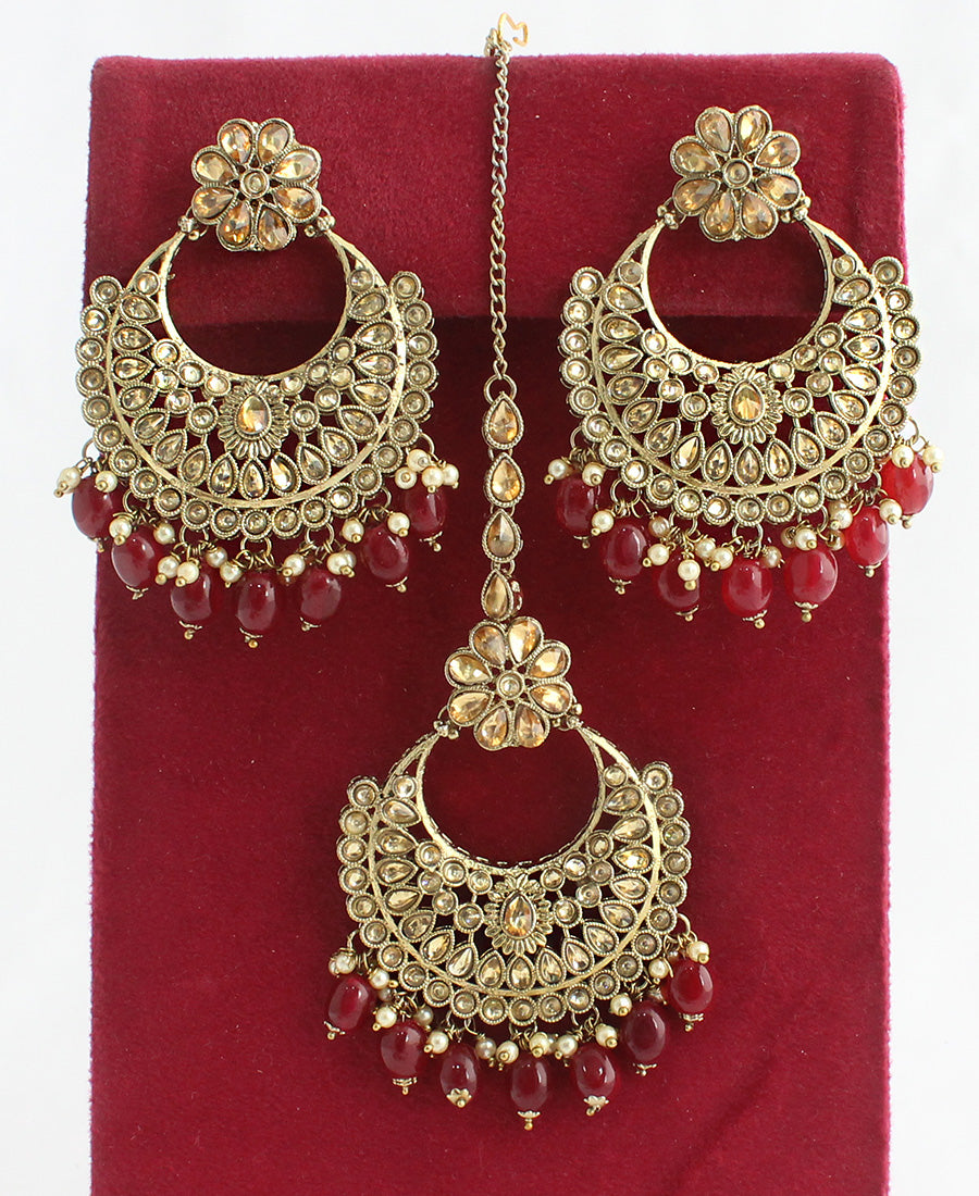 Karuna Bridal Set-Maroon