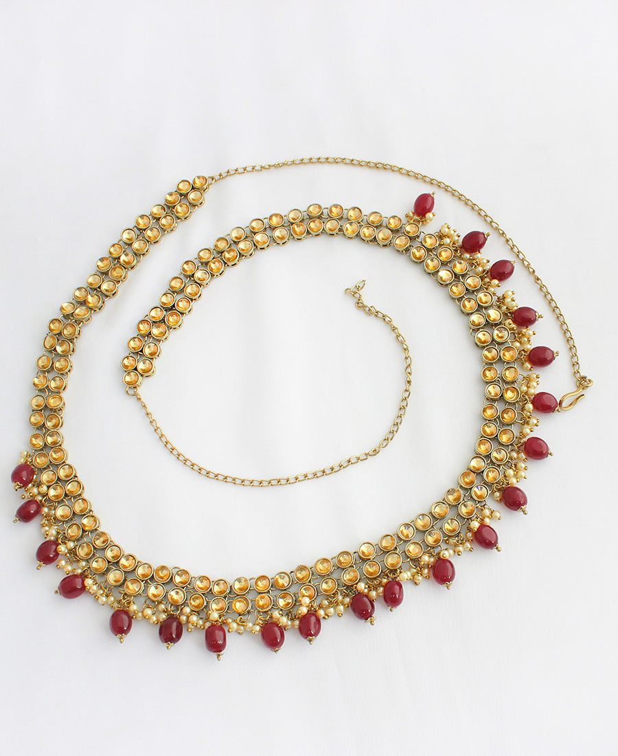 Karuna Bridal Set-Maroon