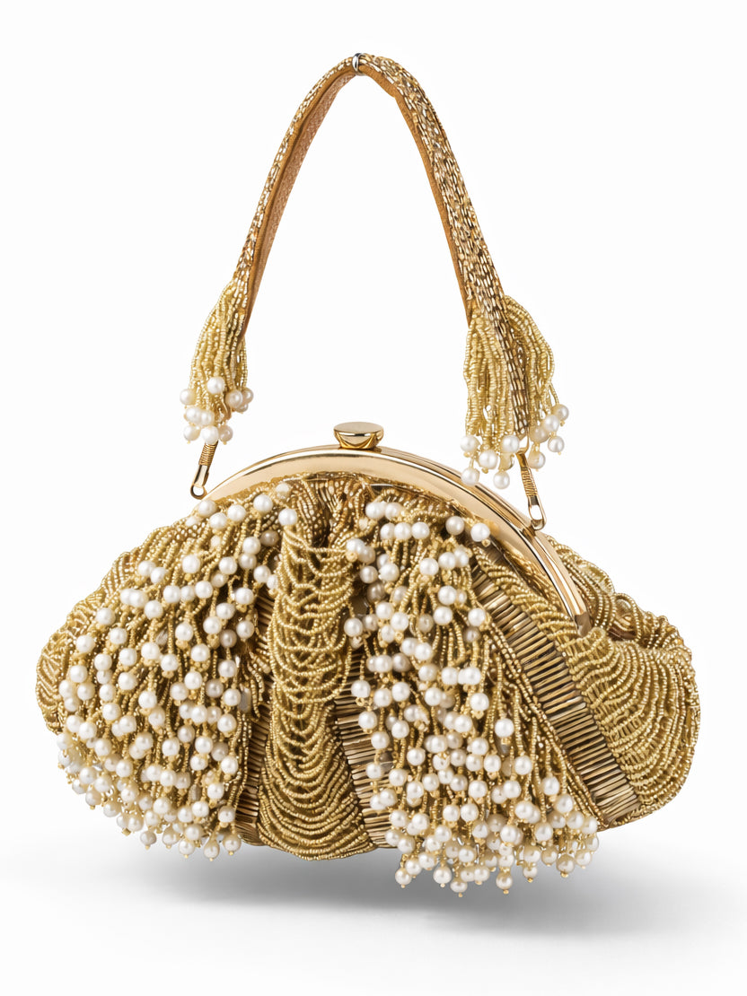 Alia Clutch Bag / Batua-Golden