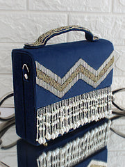Katrina Flapover bag / Purse-Blue