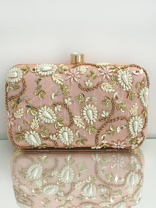 Ashna Clutch Bag-Peach