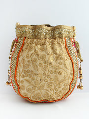 Udvi Potli Bag-Gold