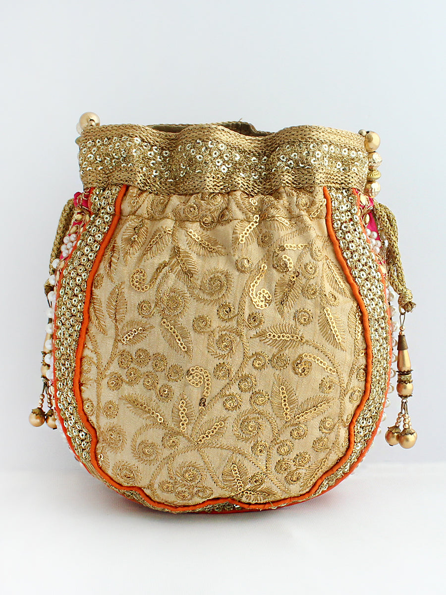Udvi Potli Bag-Gold