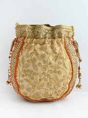 Udvi Potli Bag-Gold