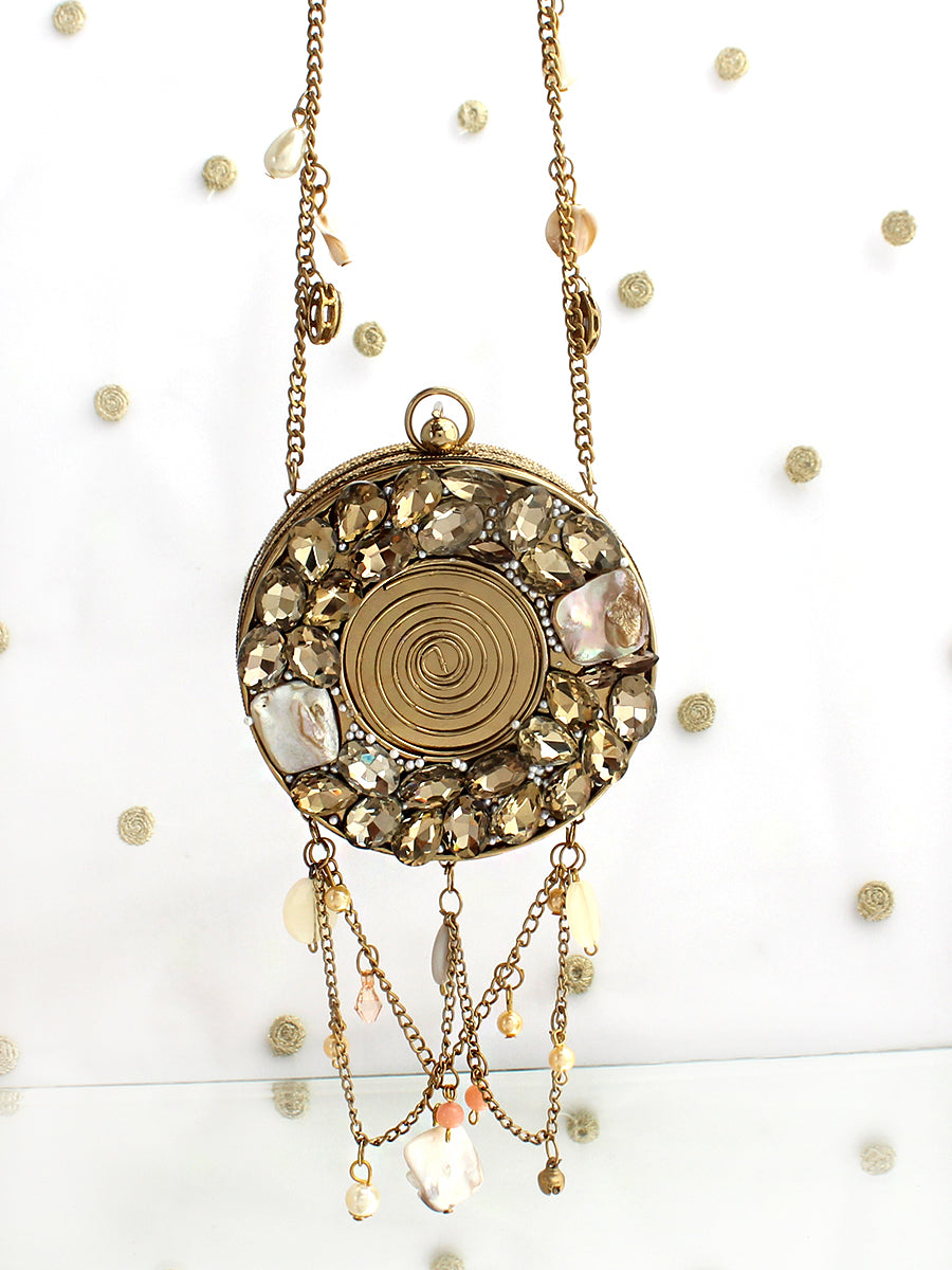 Zara Round Micro Clutch Bag