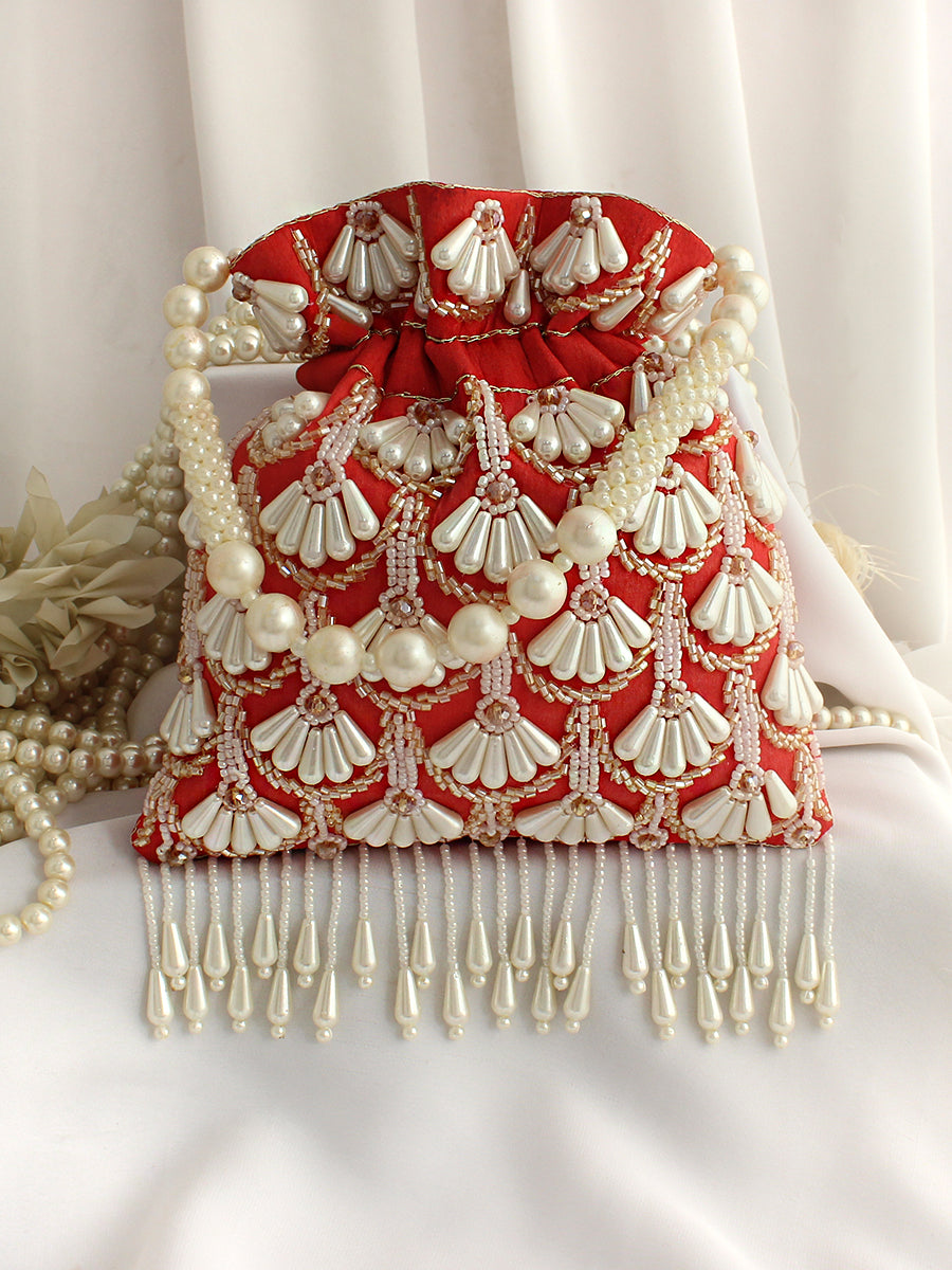 Navika Potli Bag-Red