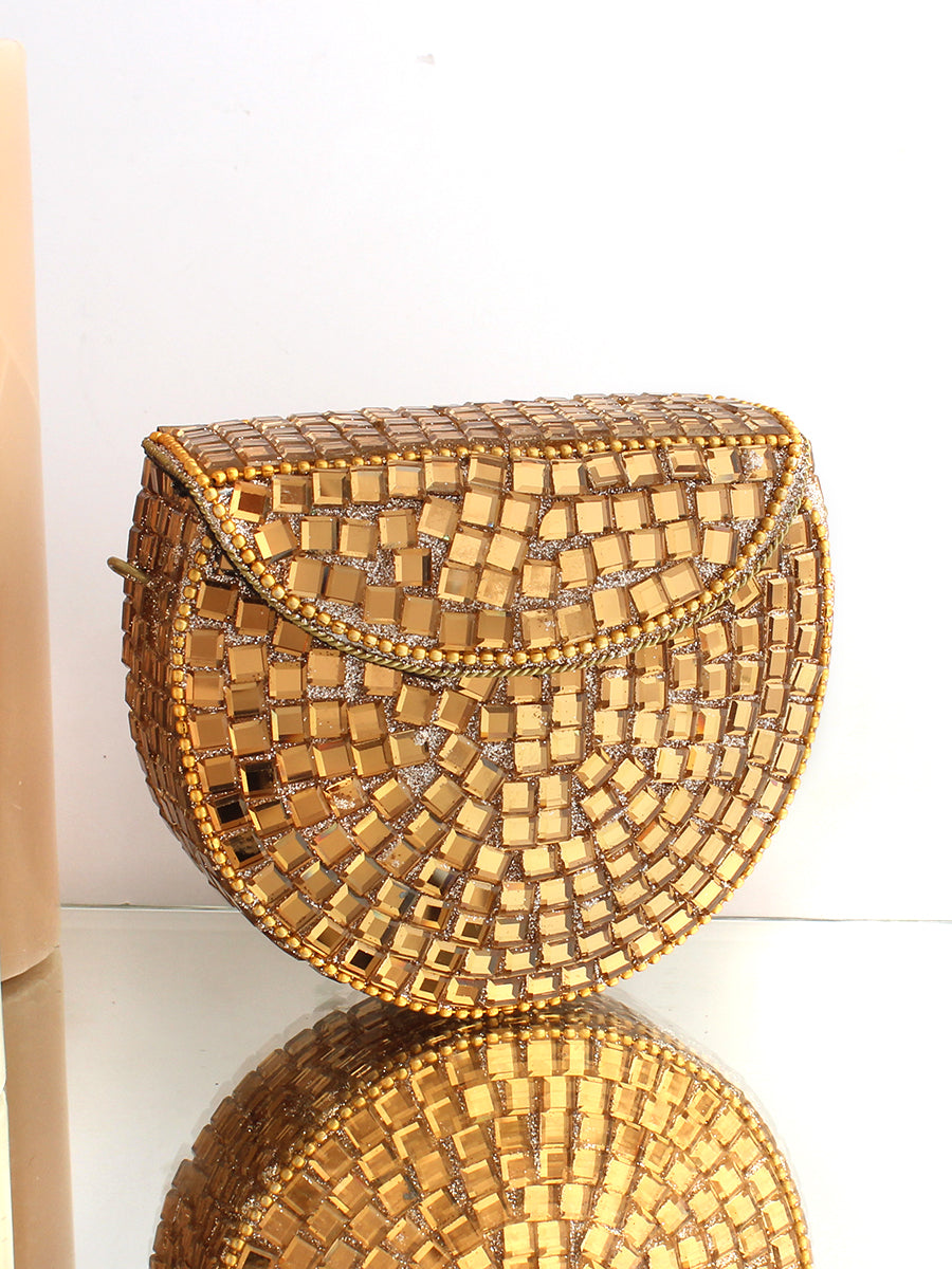 Nigaar Mini Clutch Bag-Gold