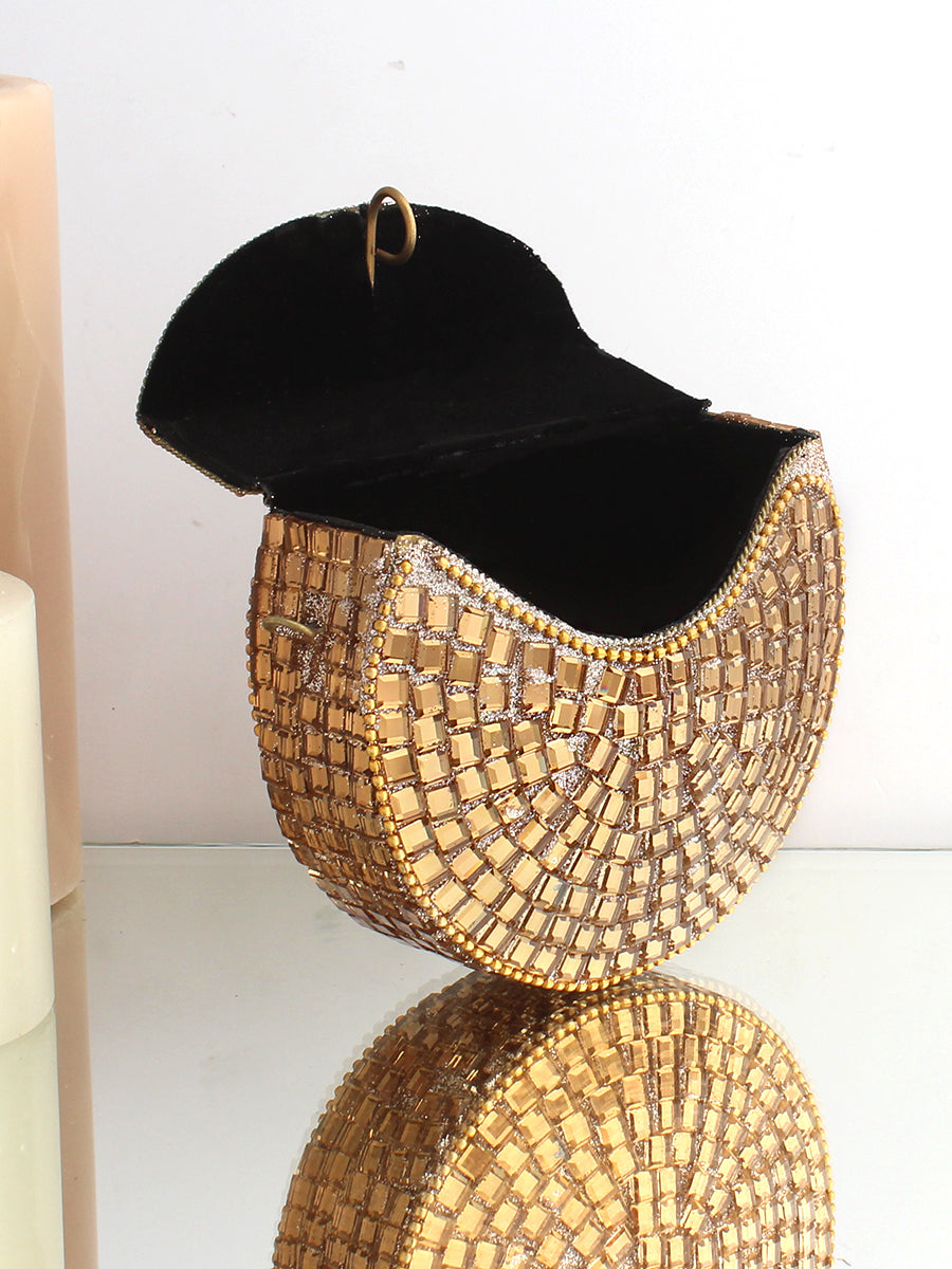 Nigaar Mini Clutch Bag-Gold