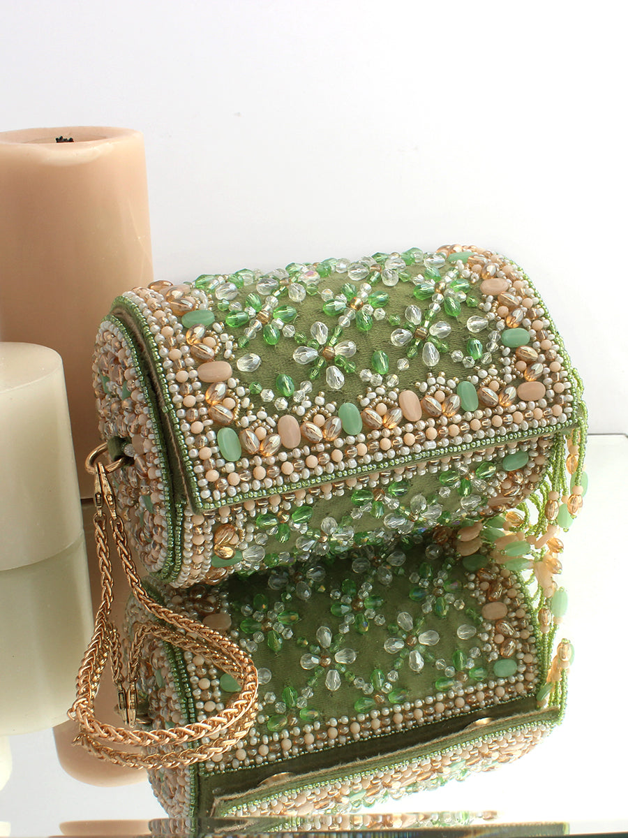 Sameera Clutch Bag-Mint Green