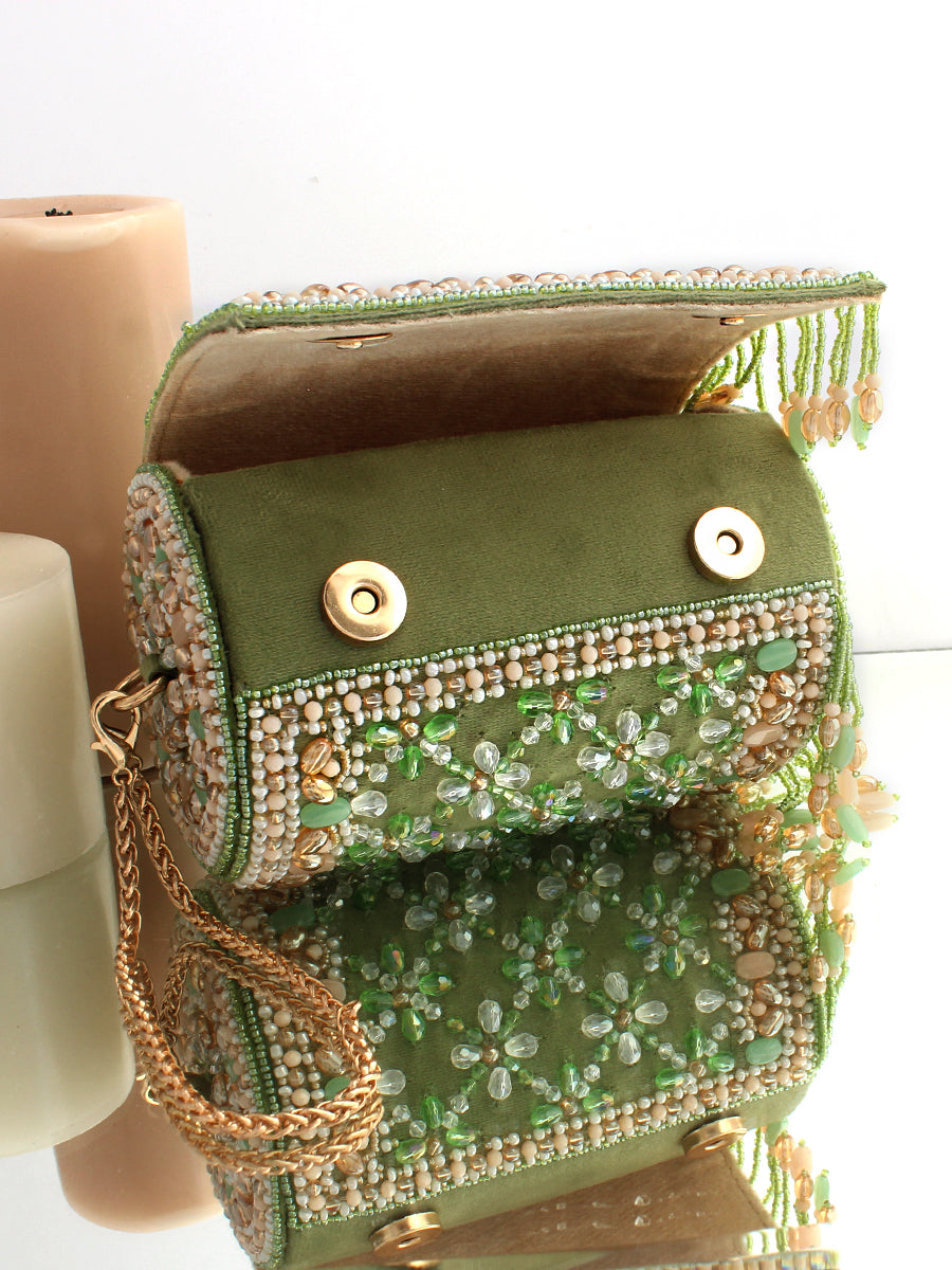Sameera Clutch Bag-Mint Green
