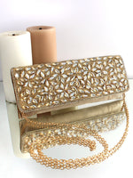 Noshin Clutch Bag-Gold
