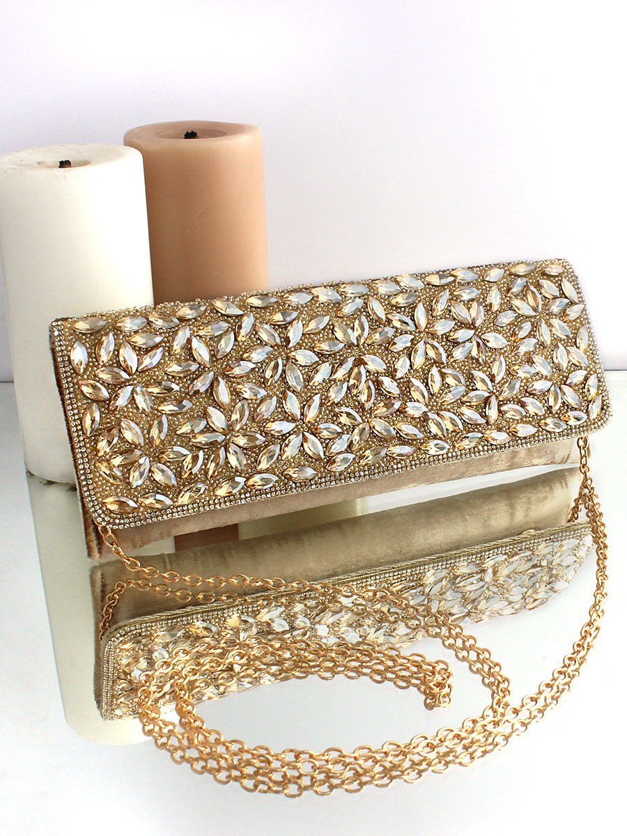 Noshin Clutch Bag-Gold