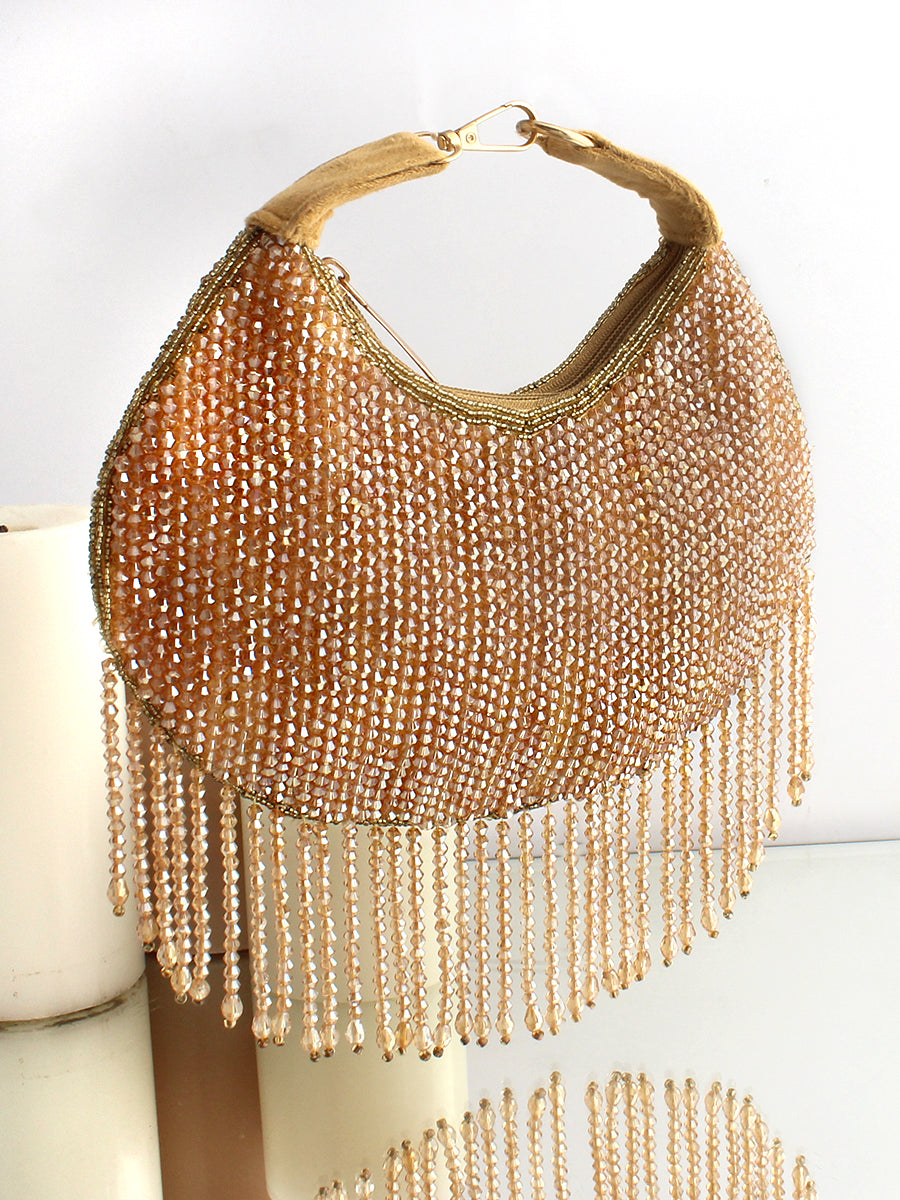 Navira Hand Bag-Gold