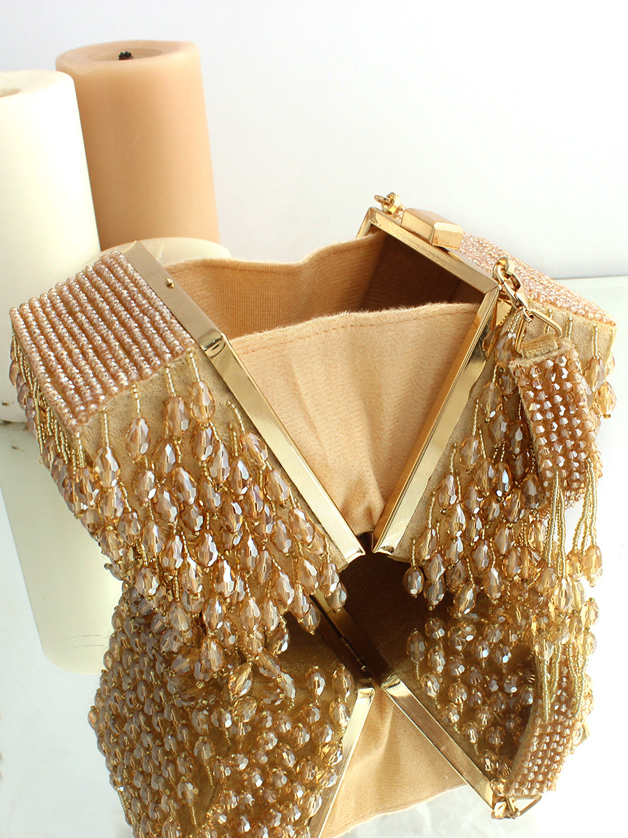 Mirasa Clutch Bag-Gold