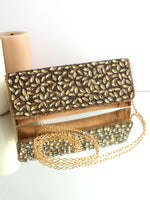 Noshin Clutch Bag-Antique Gold
