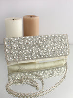 Noshin Clutch Bag-Silver