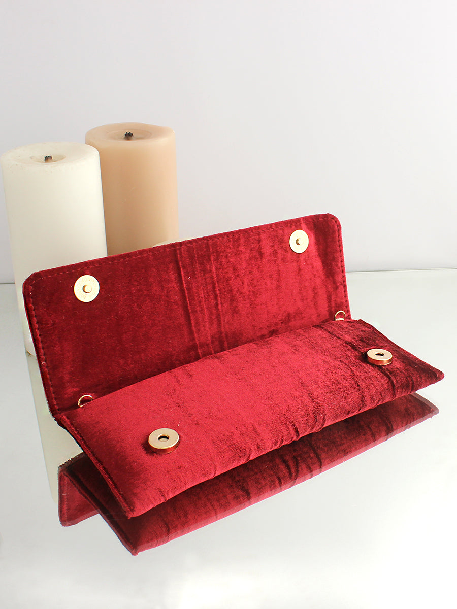 Noshin Clutch Bag-Maroon