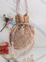 Nirvi Potli Bag-Rose Gold