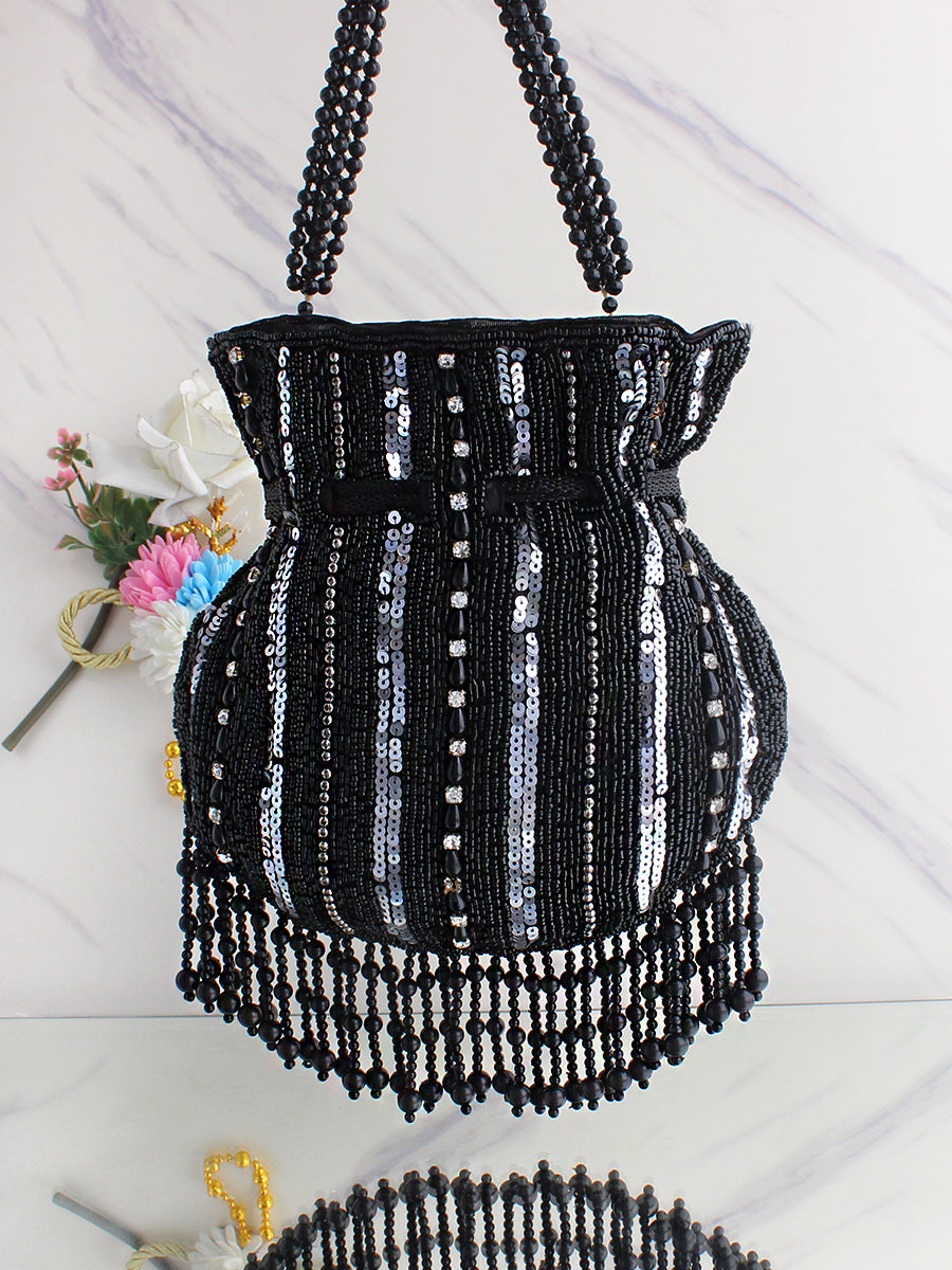 Tavisha Potli Bag-Black
