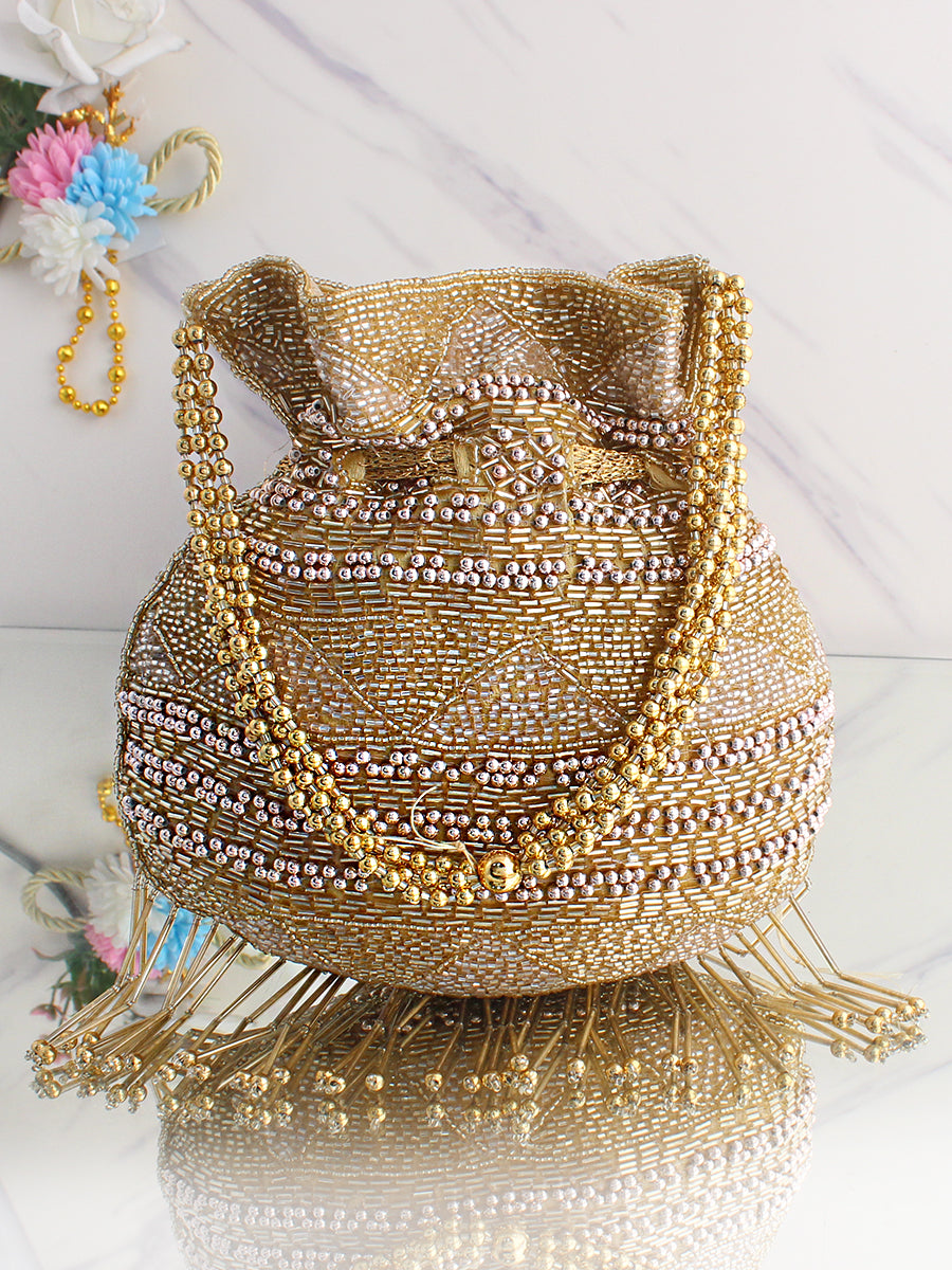 Sehar Potli Bag-Gold