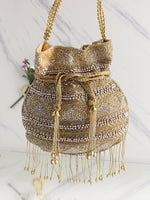 Sehar Potli Bag-Gold