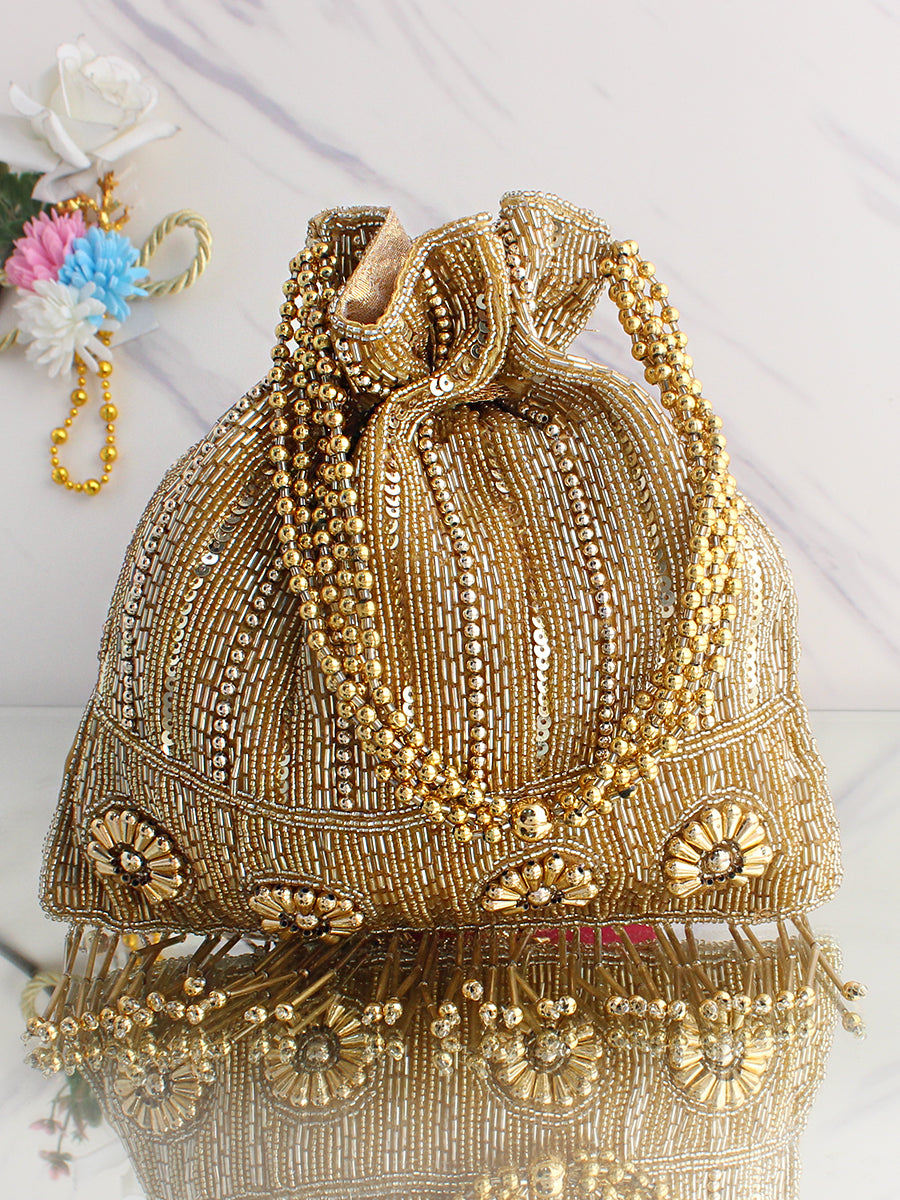 Lavika Potli Bag-Gold