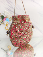Aneeza Potli Bag-Pink