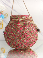 Aneeza Potli Bag-Pink
