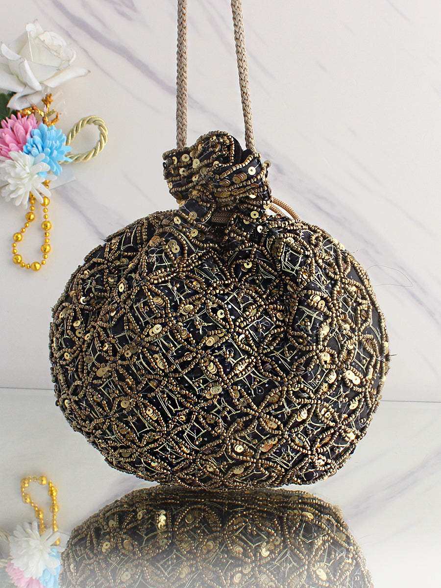 Aneeza Potli Bag-Black