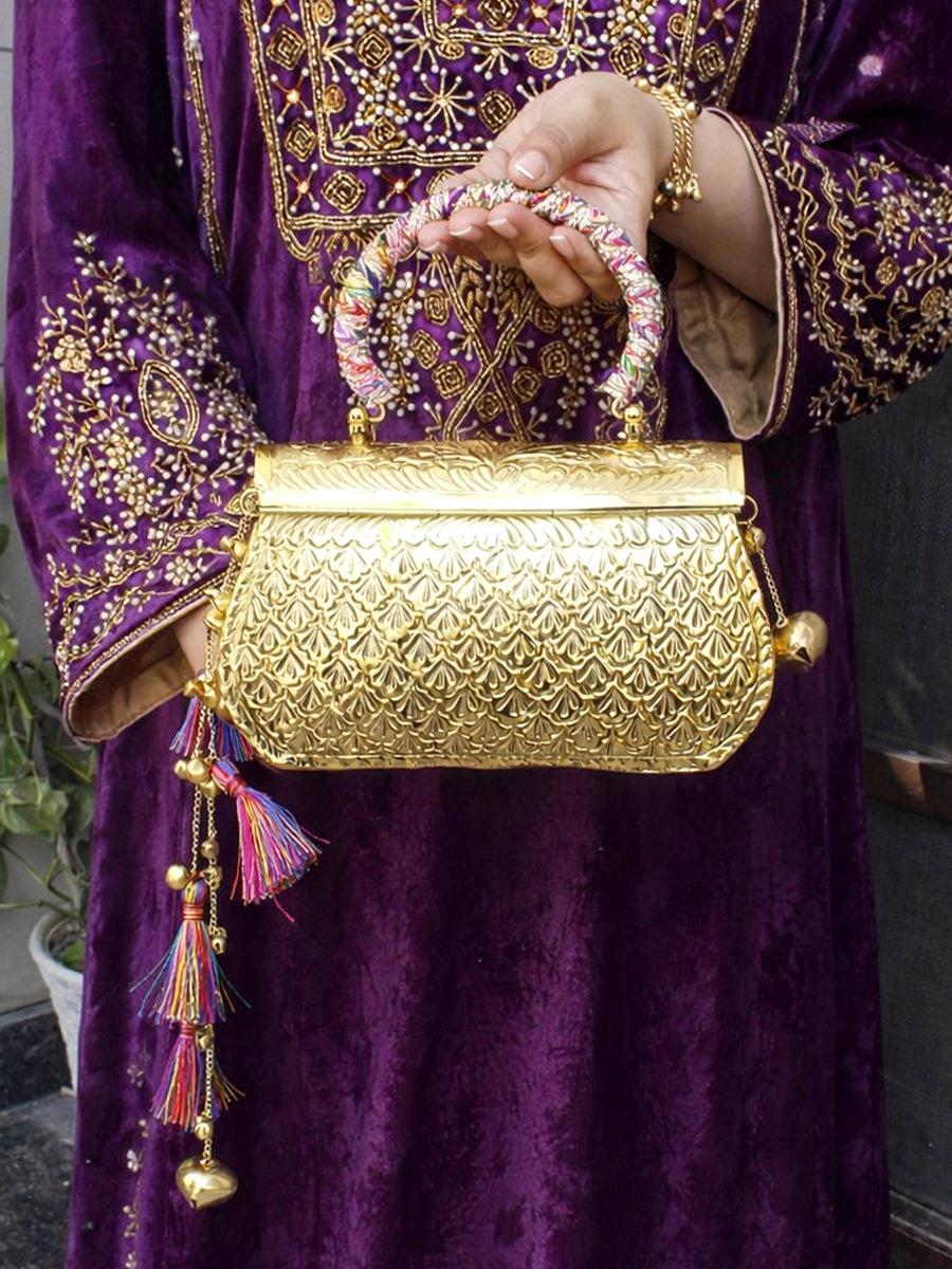 Nitara Metal Clutch Bag 