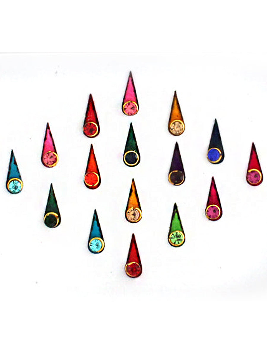 Pack of 6 Multi Color Bindi Card