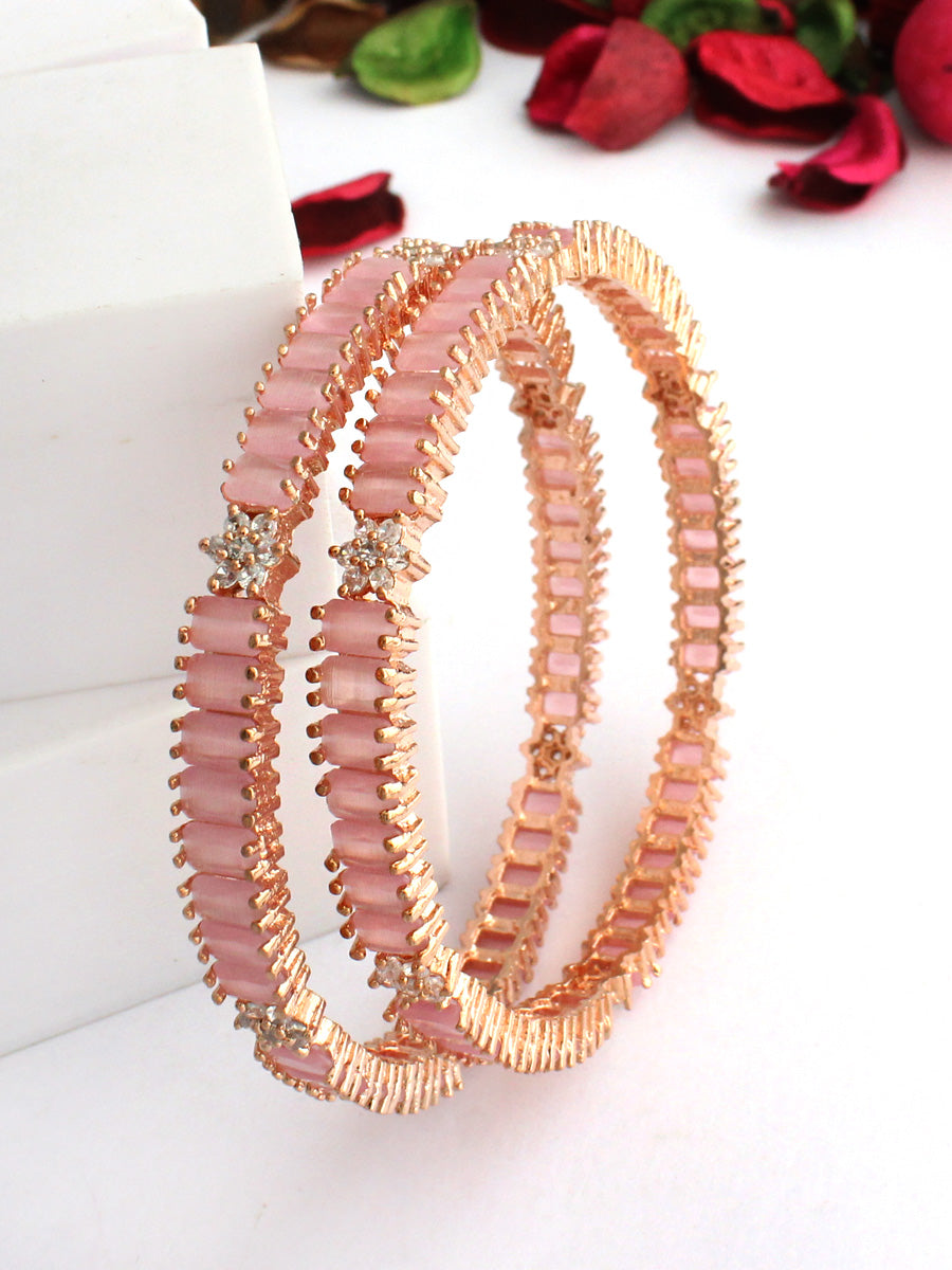 Prishti Bangle Set-Pastel Pink