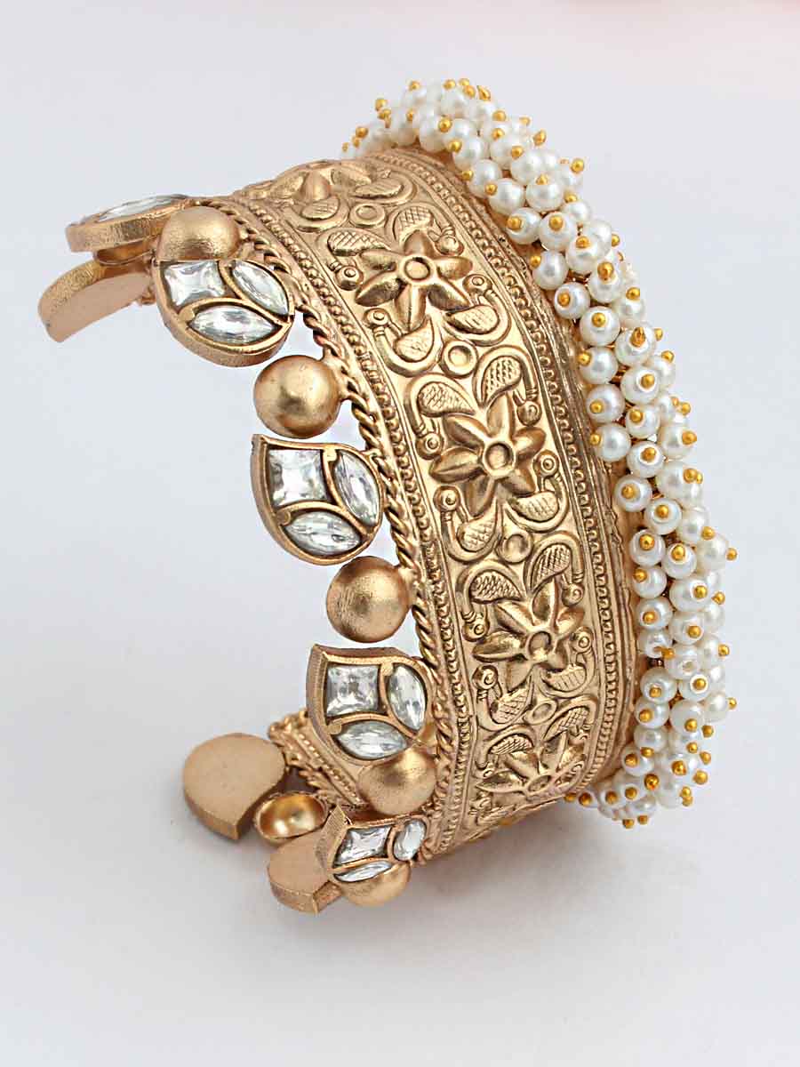 Prakruti Cuff Bangle/ Bracelet-Gold