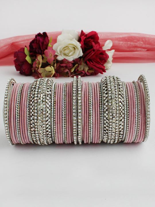 Liyana Bangle Set-Pastel Pink