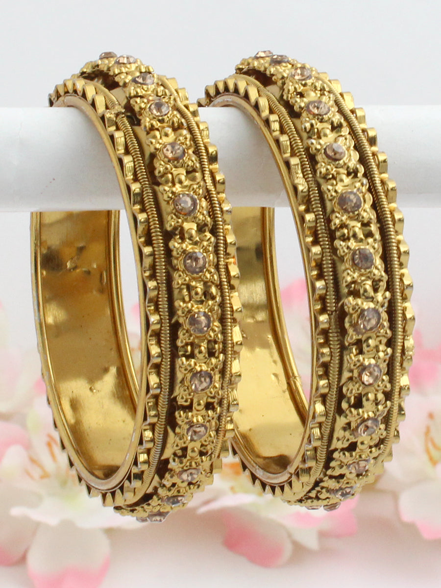 Eleena Bangle Set-Gold