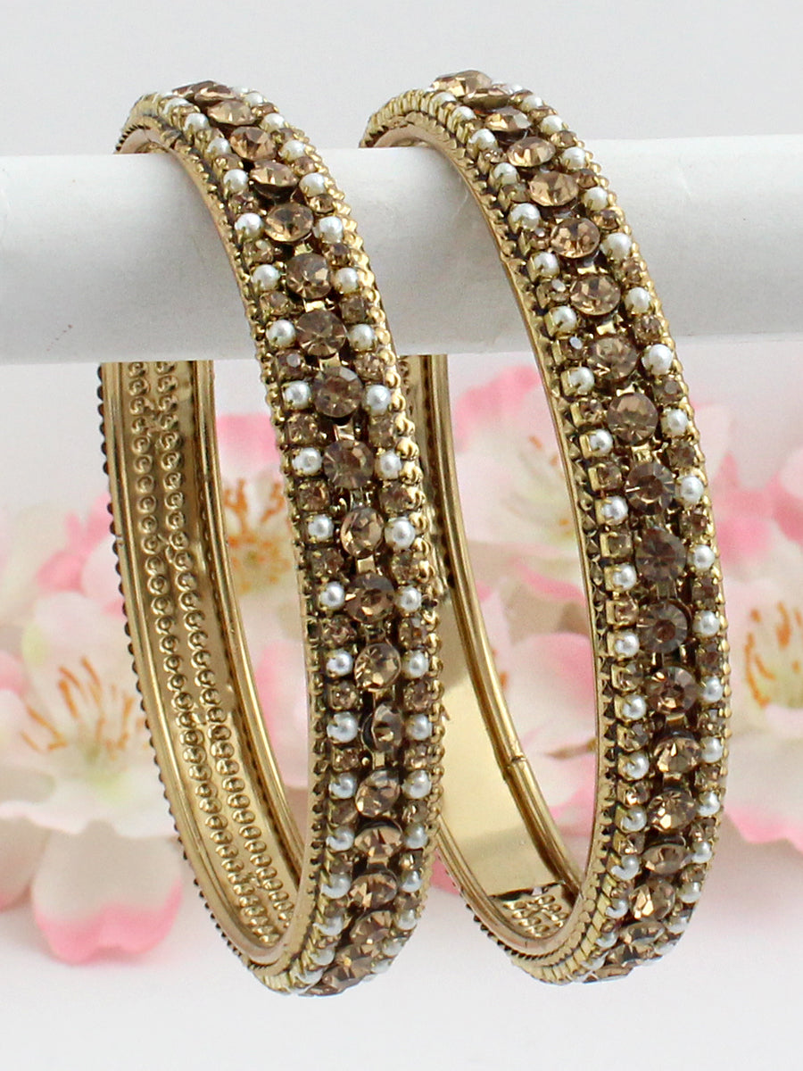 Gargi Bangle Set-Antique Gold