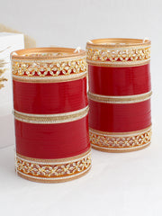 Nitya Bridal Choora Bangle Set-Maroon