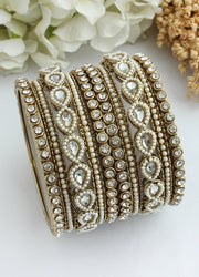 Avisha Bangle Set-White