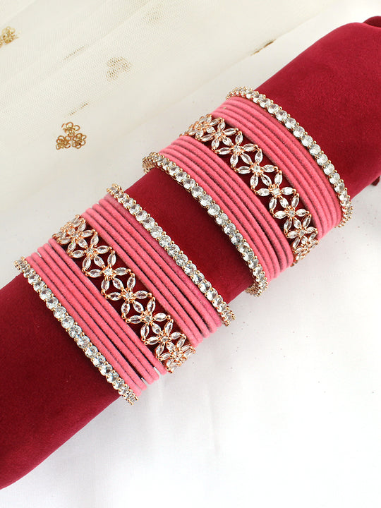 Ahira Bangle Set / Stack-pink